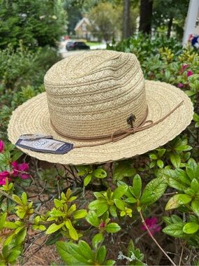 Sun and Sand Natural Straw Wide-Brim Scalloped edge Hat